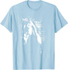 HörseCo. Vintage Western Horse Silhouette Horse Riding T-Shirt - Baby Blue
