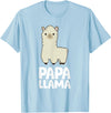 Llama Mama And Llama Papa Gifts Daddy Llama Men Boys Llama Gift Papa Llama T-Shirt - Baby Blue