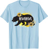 Classy Mom Quotes Co. Mama Bear Sunflower Cute Watercolor Best Mom Ever Theme T-Shirt - Baby Blue