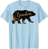 Fandy Family Floral Grandma Bear T Shirt Grandma Mother's Day Women Gift T-Shirt - Baby Blue