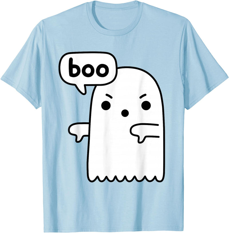 Ghost of disapproval Shirts Gifts Funny Thumbs Down Ghost Screaming Boo Disapproval T-Shirt - Baby Blue