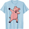 Cool Dabbing Animals Gift Shop Dabbing Pig Farm Animal Lover Farmer Men Women Kids T-Shirt - Baby Blue
