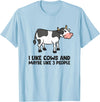 Funny Cow Lover Gifts I Like Cows And Maybe Like 3 People Funny Cows T-Shirt - Baby Blue