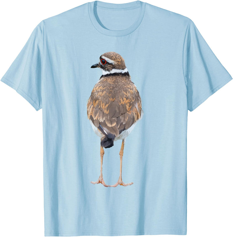 BJD Birds Killdeer Cute Graphic Print T-Shirt Bird Gift Bird Lover T-Shirt - Baby Blue