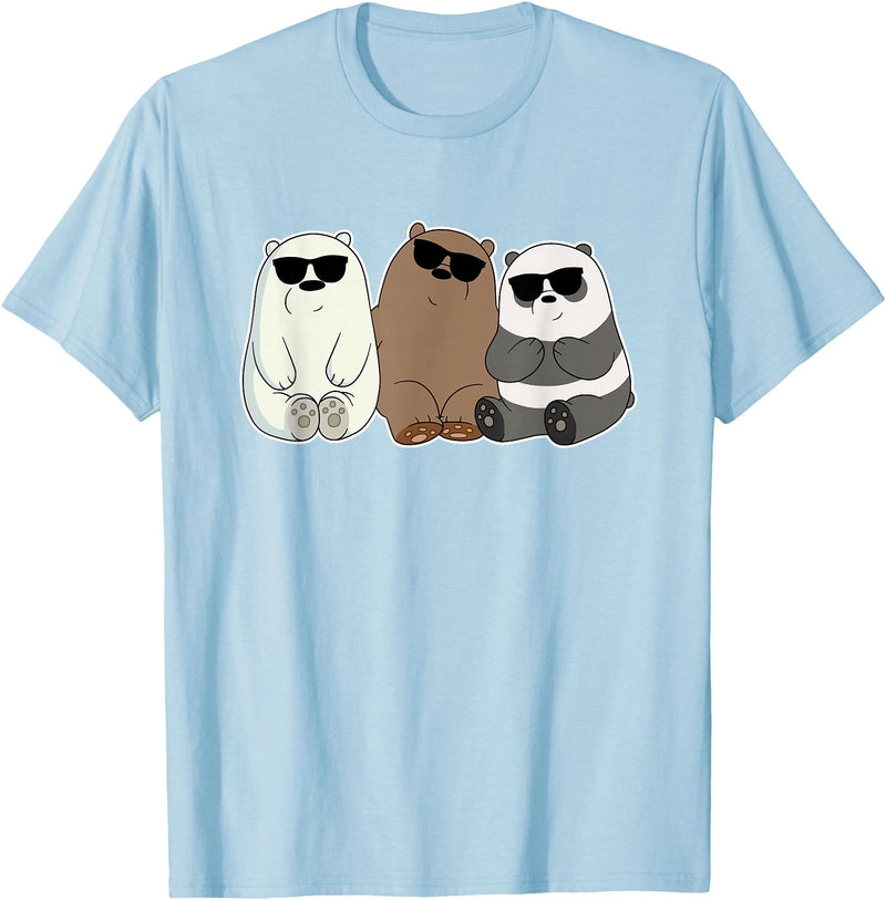 Global Warming Awareness Arctic Winter Ice Ice Bear With Sunglasses Polar Bear Plunge T-Shirt - Baby Blue
