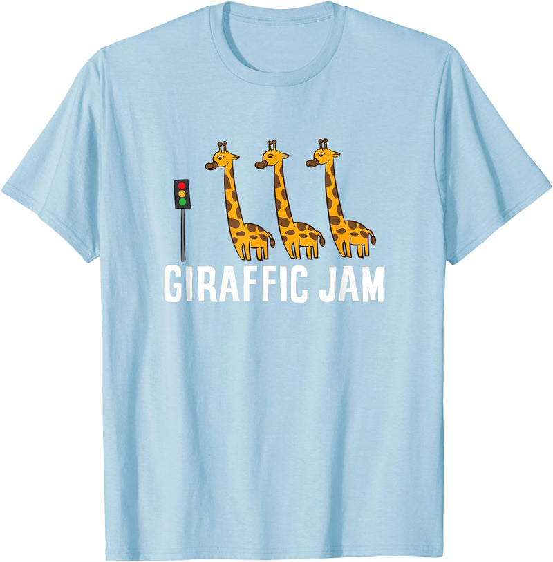 Africa Giraffe Gifts and Giraffe Sayings Funny Giraffic Jam Cute Giraffe Giraffe Pun Cute Giraffe T-Shirt - Baby Blue