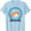 Hamster in a Hamster Wheel Pet Hamster T-Shirt - Baby Blue