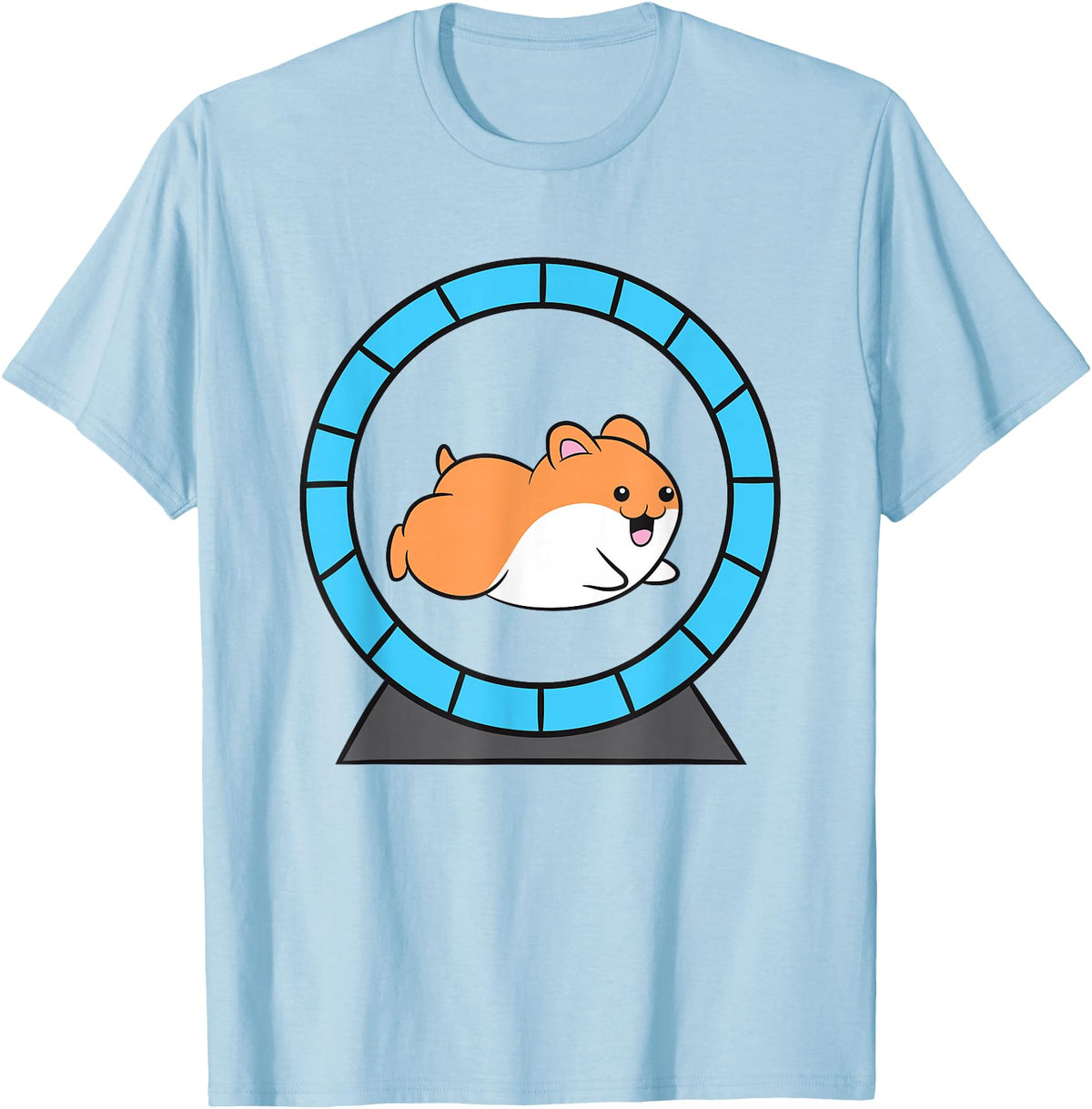 Hamster in a Hamster Wheel Pet Hamster T-Shirt - Baby Blue