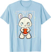 Rabbit with Basketball T-Shirt in Baby Blue