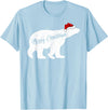 Matching Santa Polar Bear Christmas Gifts Polar Bear Animal Lover Xmas Santa Hat Polar Bear Christmas T-Shirt - Baby Blue