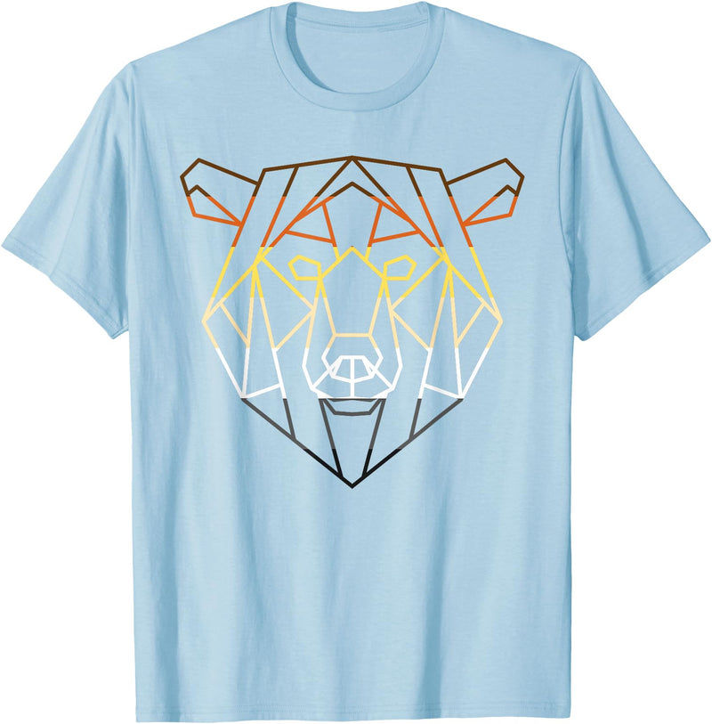 LGBT Pride Bear Flagge - Gay Bear Geschenk LGBTQ Bear Gay Pride Month - Geometric Bear T-Shirt - Baby Blue