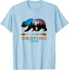KAEDAM Graphic Art: Orofino Idaho Gifts Orofino Idaho Bear Starry Night Sky Forest Novelty Souvenir T-Shirt - Baby Blue
