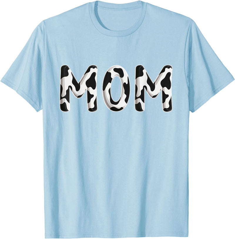 Cow Pattern Print Family Matching Birthday Shirts Cow Mom Birthday Family Matching Mothers Day Boy Girl Farm T-Shirt - Baby