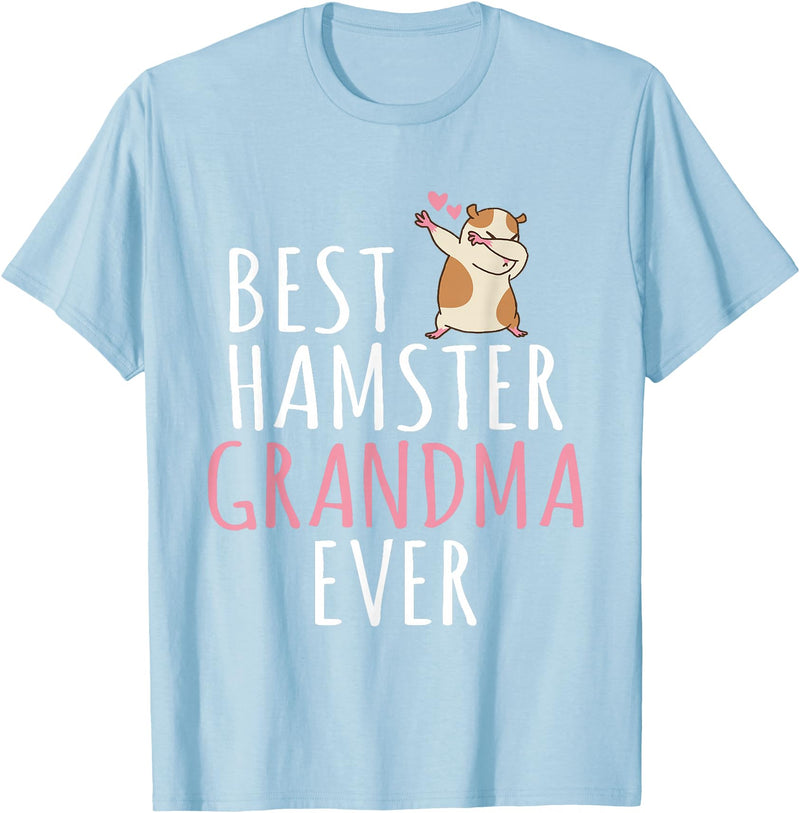 Best Hamster Grandma ever Cute Hamster Lover T-Shirt - Baby Blue