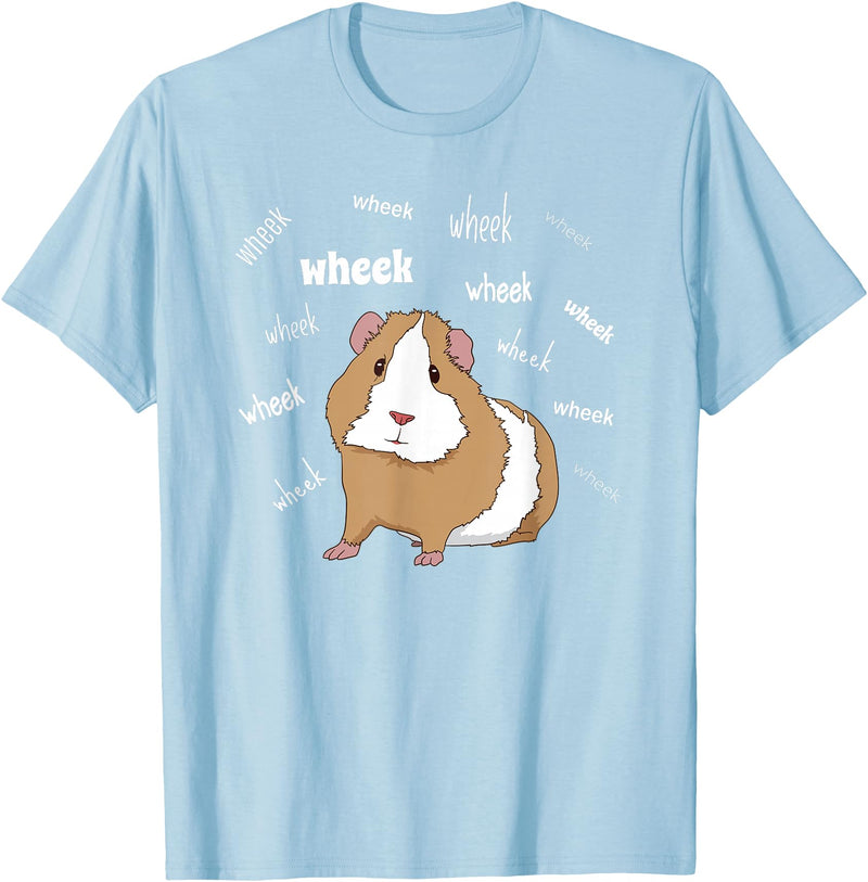 Funny Guinea Pig Tee Gift Animal Pet new kids love Guinea Pig Love Guinea Pig Wheek Wheek Feed Me Guinea Pig T-Shirt - Baby Blue