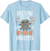 Halloween by Joy Haus Creepin It Real with My 4th Grade Monsters Halloween Teacher T-Shirt - Baby Blue