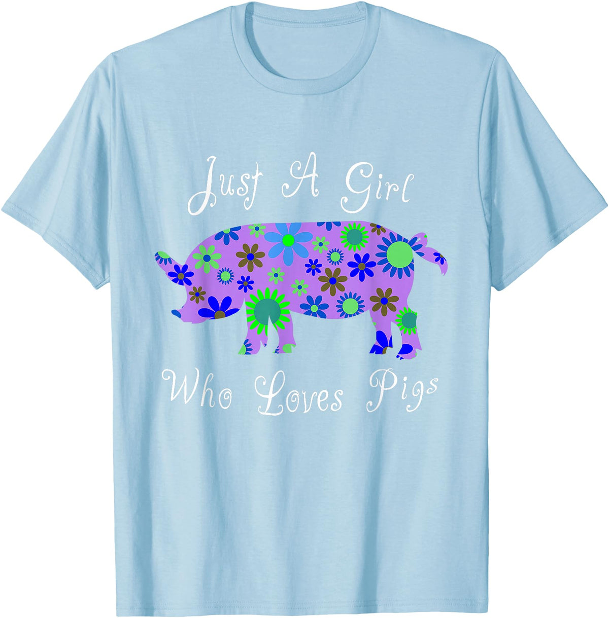 Cartba Pig Co. Pig Lover Cute T-Shirt - Baby Blue