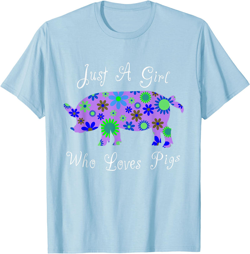 Cartba Pig Co. Pig Lover Cute T-Shirt - Baby Blue