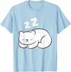 Arctic Polar Bear Tees And Gifts Ice Bear Sleeping Tired Arctic Polar Bear T-Shirt - Baby Blue