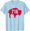EmmaLoo Tees Buffalo New York BFLO B-Lo WNY Shirts 716 Area Code Buffalo New York BFLO WNY T-Shirt T-Shirt - Baby Blue