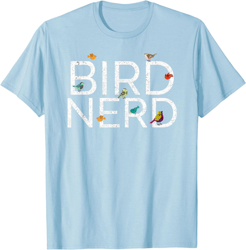 EpicWear Bird Nerd Bird Watcher Watching tshirt T-Shirt - Baby Blue