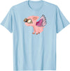 RWS235 When Pigs Fly, Flying Pig T-shirt T-Shirt - Baby Blue