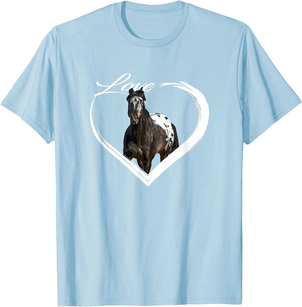 Horse Lover Gifts I Love Horses Love Appaloosa Paint Horse Lover of Horses Gift T-Shirt - Baby Blue