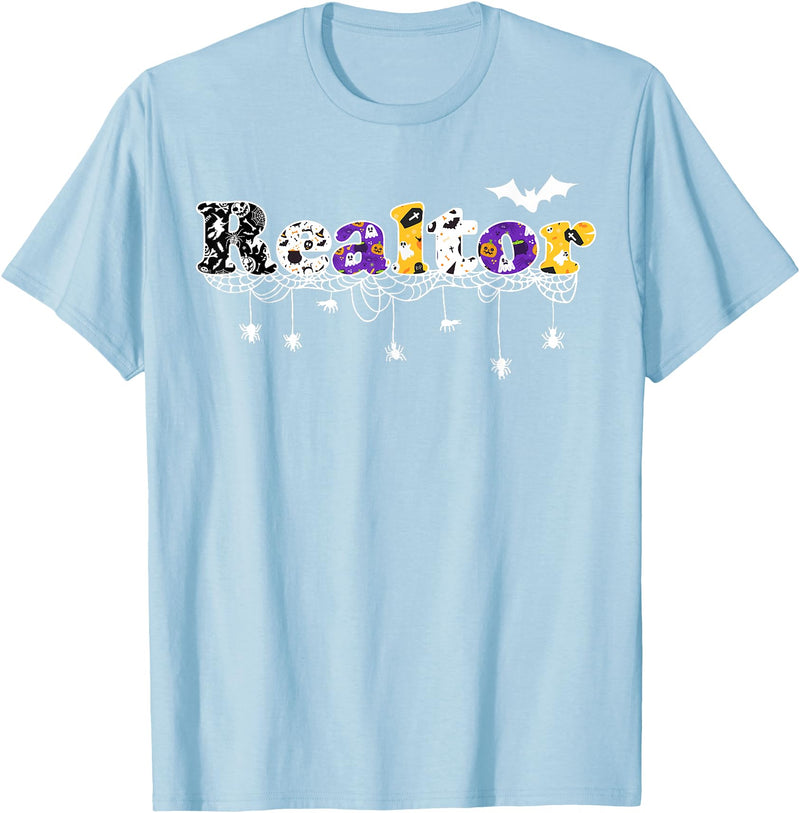 Realtor Halloween Costume Realtor Halloween Real Estate Agency T-Shirt - Baby Blue