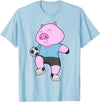 Snabdesign84 Pig Soccer player Soccer Sports T-Shirt - Baby Blue