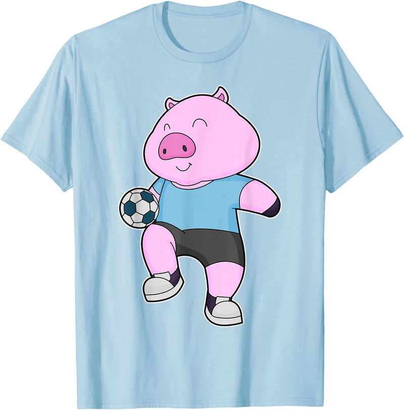 Snabdesign84 Pig Soccer player Soccer Sports T-Shirt - Baby Blue
