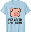 Pig Lover and Pig Farmer Gifts And Tees Pig Lover My Spirit Animal Is A Pig T-Shirt - Baby Blue