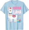 Family Matching Llama Birthday Party Supplies Mama Llama Mom Of The Birthday Llama Birthday Theme T-Shirt - Baby Blue