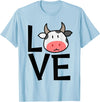 Kids Cow Design for Cow Lovers LOVE Cows Stuff | Cow Lover Stuff | Kids Cow T-Shirt - Baby Blue