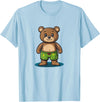 Teddy Bear swim trunks Cool Swim Trunks Teddy Bear Costume for Boys and Girls T-Shirt - Baby Blue