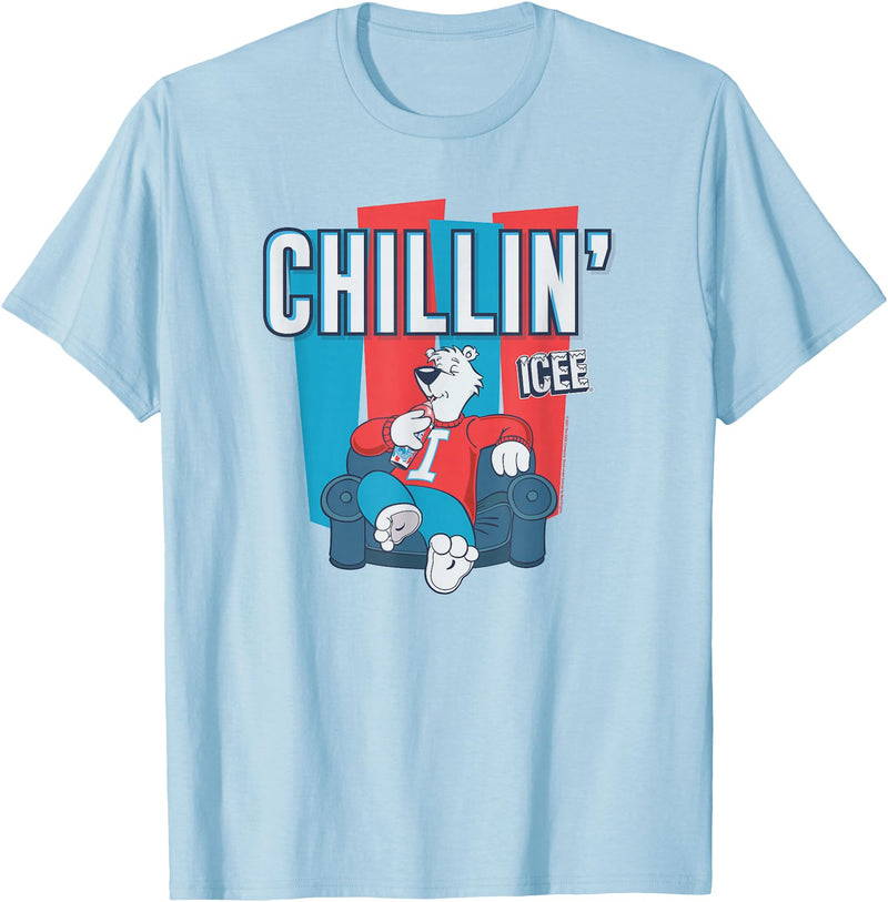 ICEE Bear Classic Sofa Chillin' Logo T-Shirt - Baby Blue
