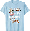 Love Family Matching Grandma Of The Birthday Boy Cow Farm 1St Birthday Boy T-Shirt - Baby Blue