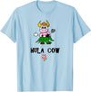 FUN DANCING ANIMALS GIFT T-SHIRTS Hawaiian Hula Dancing Cow, Funny Gift T Shirt, Dk T-Shirt - Baby Blue