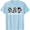 funny saying Gifts for Family Members and more Dad of the Birthday Girl Cow Print Cow Pattern T-Shirt - Baby Blue