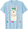 Llamazing Birthday Party Outfit Llama Lovers Birthday Girl Cute Llama Alpaca Kids Llamazing T-Shirt - Baby Blue