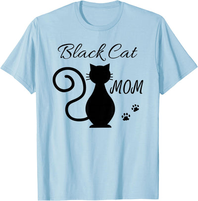 Black Cat Mom Shirts, Black Cat Apparel Women's Black Cat Mom T Shirt, Black Cat Mom Gift T-Shirt