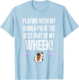 Guinea Pig Accessories and Shirts WHEEK! Funny Guinea Pig Tshirt | Guinea Pig Owner Gift T-Shirt - Baby Blue