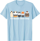 Celebrate Diversity Funny Cute Stuffs for Guinea Pig Lovers T-Shirt - Baby Blue