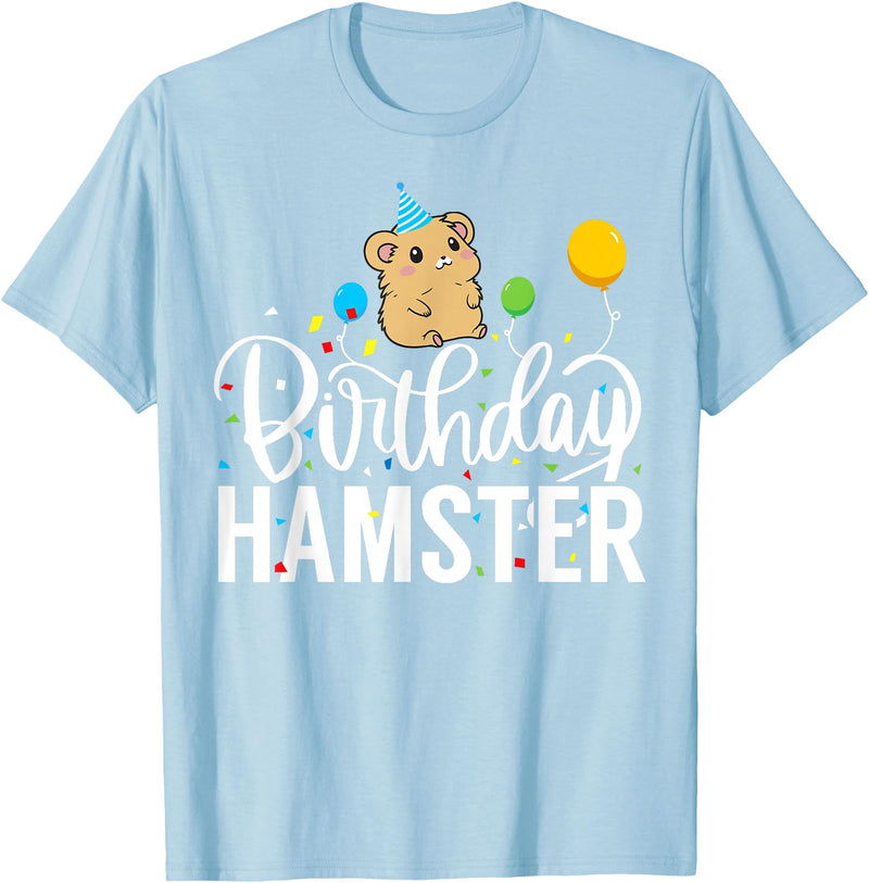 Hamster Birthday Party Birthday Hamster T-Shirt - Baby Blue