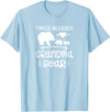 Grandparents Gifts By HustlaGirl Twice Blessed Grandma Bear Shirt Grandmas With Two Grandkids T-Shirt - Baby Blue