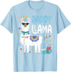 Family Matching Llama Birthday Party Supplies Daddy Llama Dad Of The Birthday Boy Girl Llama Birthday T-Shirt - Baby Blue