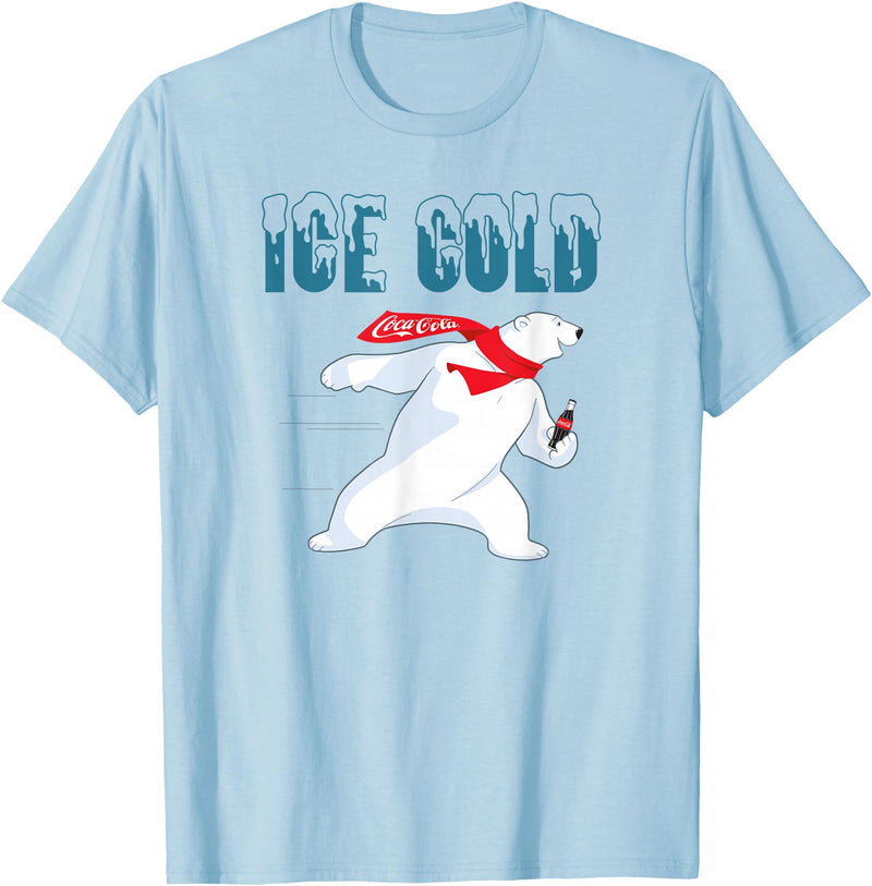 Coca-Cola Company Coca-Cola - Ice Cold Coke Bear T-Shirt - Baby Blue