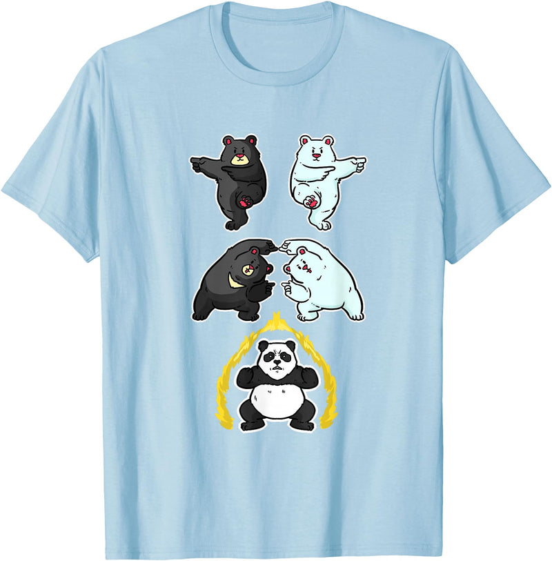 Wowsome! Panda Fusion Funny Panda Bear Lovers T-Shirt - Baby Blue