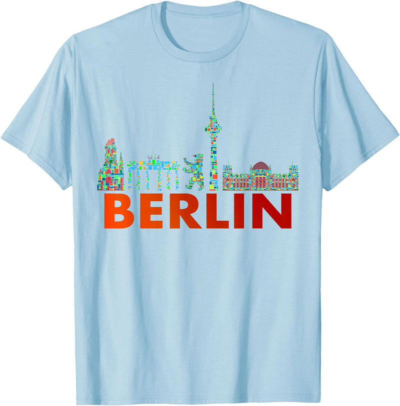 Berliner Bär Designs - Berlin Shop - Berlin Berlin Design - Berlin Bear - I Love Berlin T-Shirt - Baby Blue