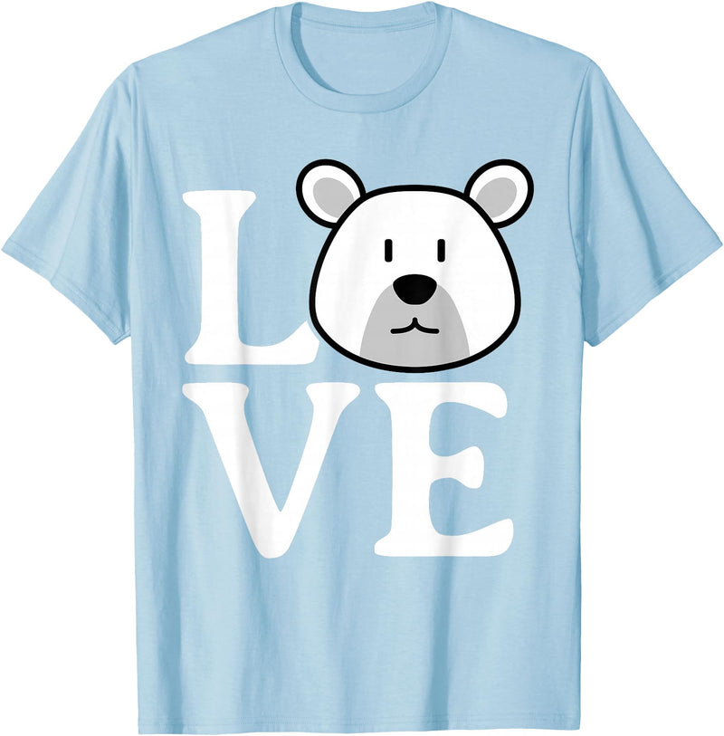 Polar Bear Design for Polar Bear Lovers LOVE Polar Bear Stuff Polar Bear Lover Stuff | Polar Bear T-Shirt - Baby Blue