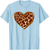 Animal Giraffe Print Clothing Heart Giraffe Pattern for Giraffe Lover T-Shirt - Baby Blue